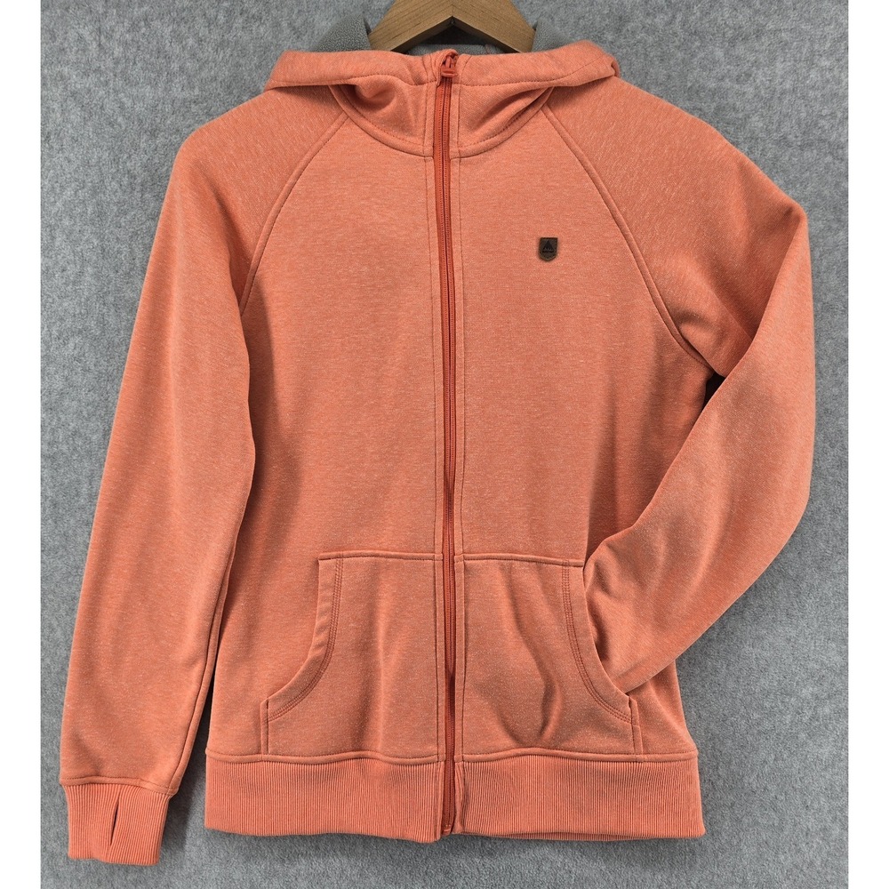 Burton Women's Dryride Full Zip Hoodie‎ Jacket Sz M Orange Snowboard Lined Ski